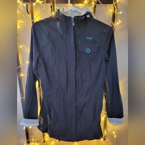 Women's small Orage Black Softshell Rain Jacket